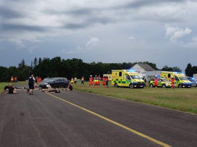 Taktické cvičení – nehoda při Sprint & Tuning srazu na letištní ploše